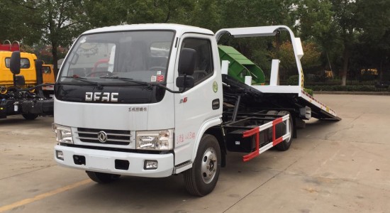 國六東風藍牌一拖二清障車