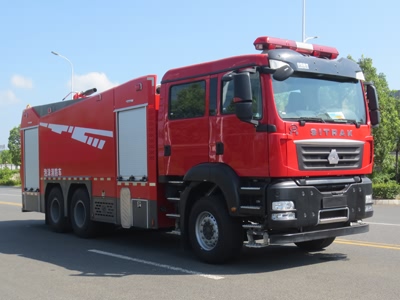 國六汕德卡13噸水罐/泡沫消防車