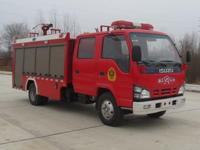 3臺(tái)五十鈴600P水罐消防車已交付